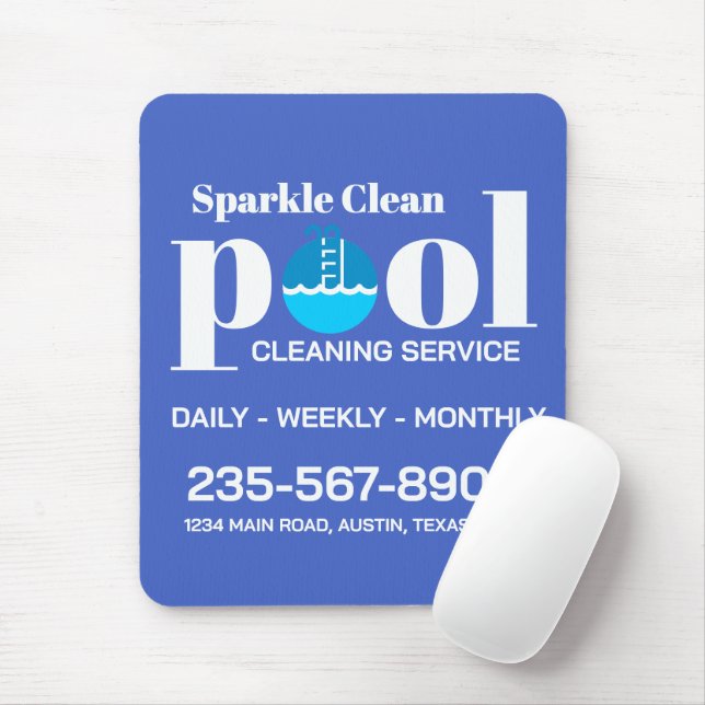 Pool-Reinigungsdienst Mousepad (Mit Mouse)