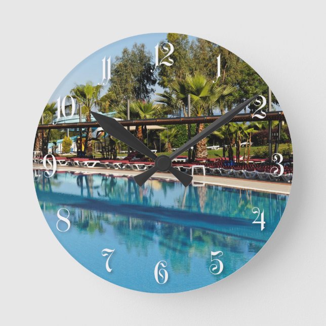 Pool Runde Wanduhr (Vorderseite)