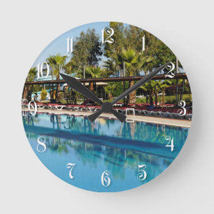 Pool Runde Wanduhr