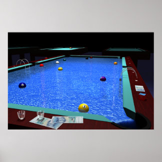 "Pool" - Schöner Billard Poster
