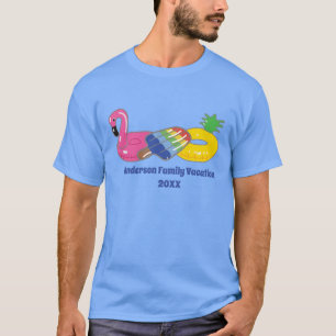 Pool schwimmt Strand-Ferien-personalisierte Grafik T-Shirt