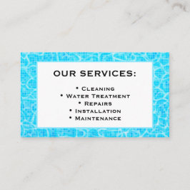 Pool Service Business Card Template Visitenkarte