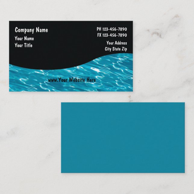 Pool Service Cards_5 Visitenkarte (Vorne/Hinten)