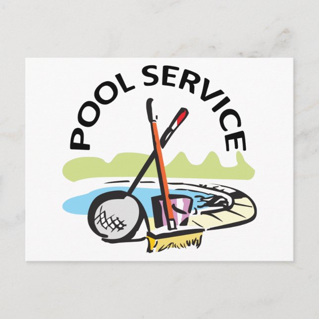Pool-Service Postkarte (Vorderseite)