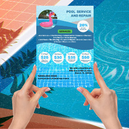 Pool Service und Reparatur Flyer