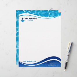 Pool-Service-Unternehmensbriefkopf | Schwimmbäder Briefbogen