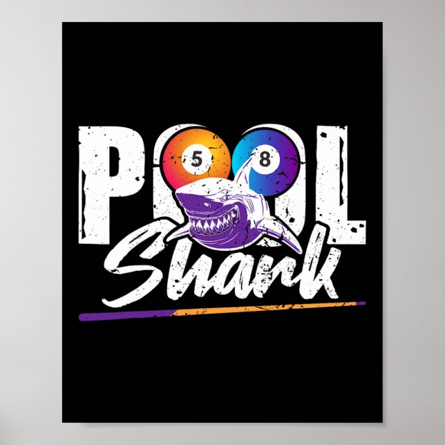Pool Shark - 8-Ball Pool Billard Poster (Vorne)
