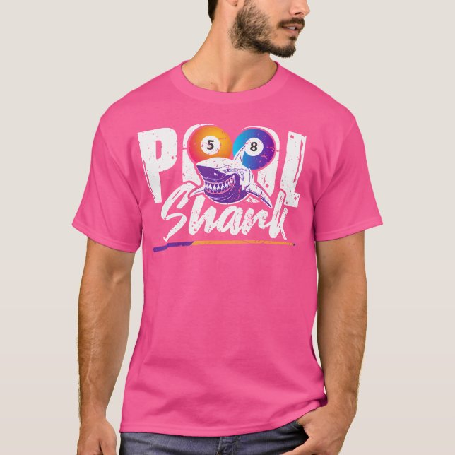 Pool Shark 8-Ball Pool Billard T-Shirt (Vorderseite)