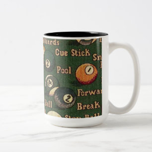 Pool Shark Billardkugeln Hintergrund Tasse