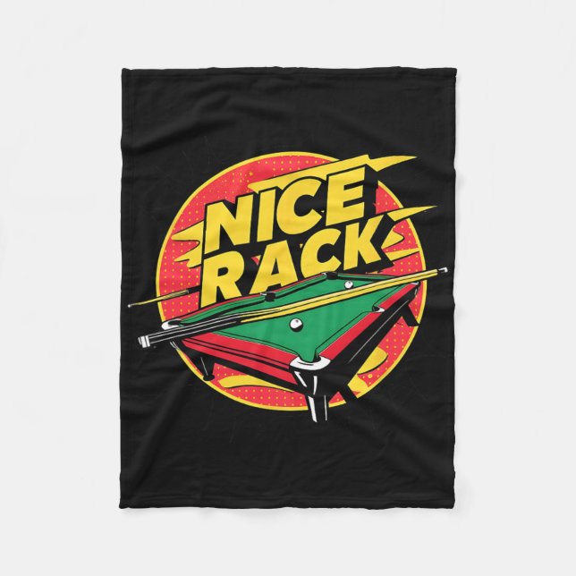 Pool Shark Billiards Schöner Rack Funny Puns 8 Bal Fleecedecke (Vorderseite)