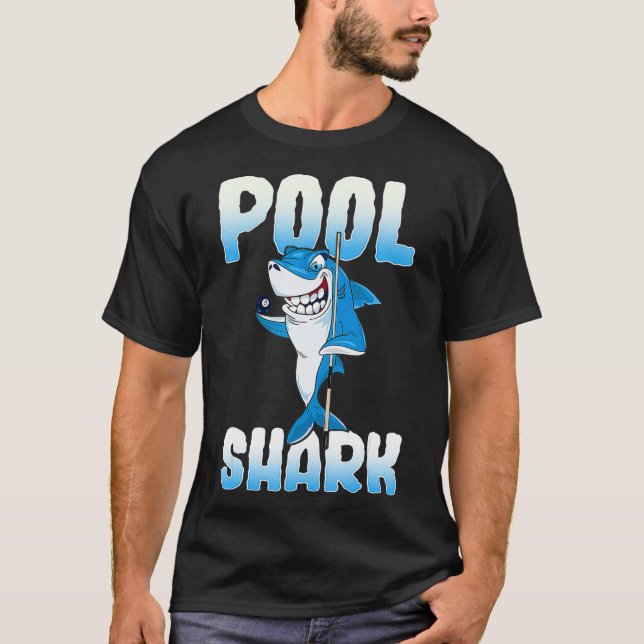 Pool Shark Funny Pool Billard Player T-Shirt (Vorderseite)