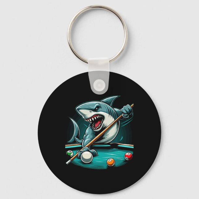 Pool Shark Funny Pool Player Billiard 8- Schlüsselanhänger (Vorderseite)