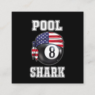 Pool Shark Jersey Cooles Geschenk Top Bar Billiard Quadratische Visitenkarte