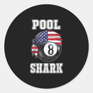 Pool Shark Jersey Cooles Geschenk Top Bar Billiard Runder Aufkleber