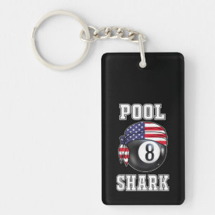 Pool Shark Jersey Cooles Geschenk Top Bar Billiard Schlüsselanhänger