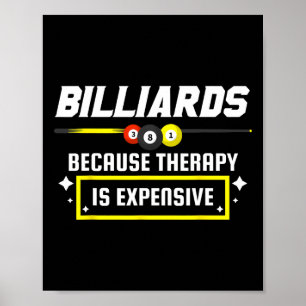 Pool Shark Pool Player Billard Billard, weil Poster