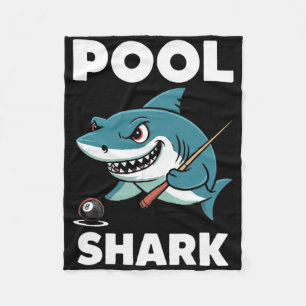 Pool Shark Snooker Player Funny Billiard Fleecedecke
