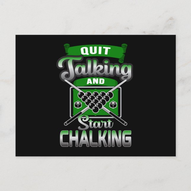 Pool Snooker Billiard 8 Ball Billiard Funny Gift Postkarte (Vorderseite)