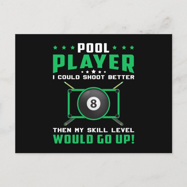 Pool Snooker Billiard 8 Ball Billiard Funny Gift Postkarte (Vorderseite)