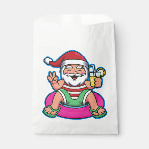 Pool Sommer Weihnachtsmann lustige Weihnachten Geschenktütchen