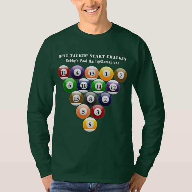 Pool-Spiel der T-Shirt (Vorderseite)