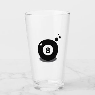Pool-Sportspiel acht Ballen 8 Glas