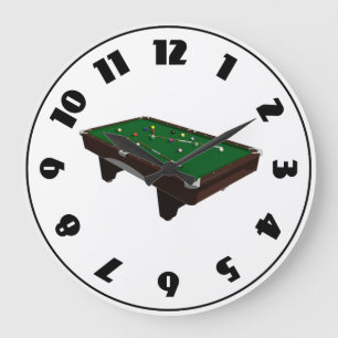 Pool Table Clock Große Wanduhr