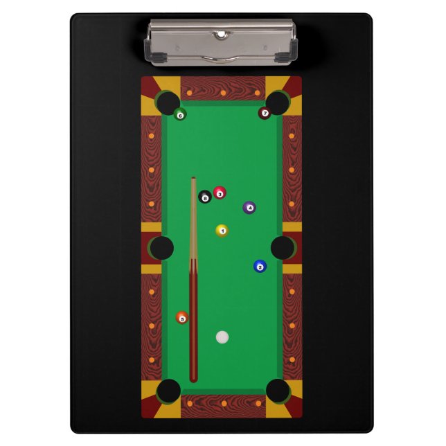 Pool Table Klemmbrett (Vorderseite)