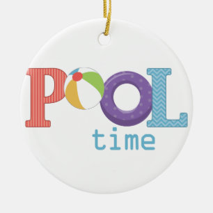 Pool Time Keramik Ornament