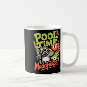 Pool Time Madafakas Lustiger Waschbär Billardspiel Kaffeetasse