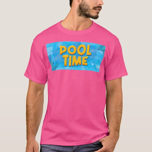 Pool Time Ocean Schwimmer Funny Swimming Pool T-Shirt (Vorderseite)