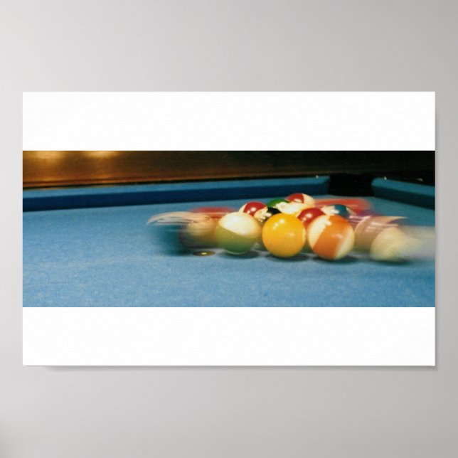 Pool/Toilettentisch, Kugeln, ques — Poster (Vorne)