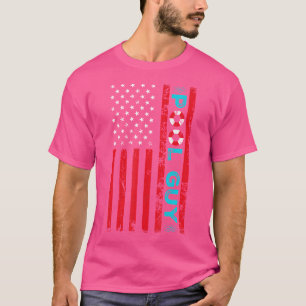 Pool Typ America Flag Instandhaltung Schwimmbad T-Shirt