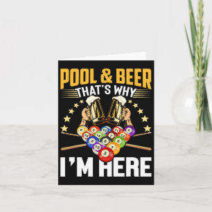 Pool und Bier Das ist der Grund, warum ich hier Ge Karte