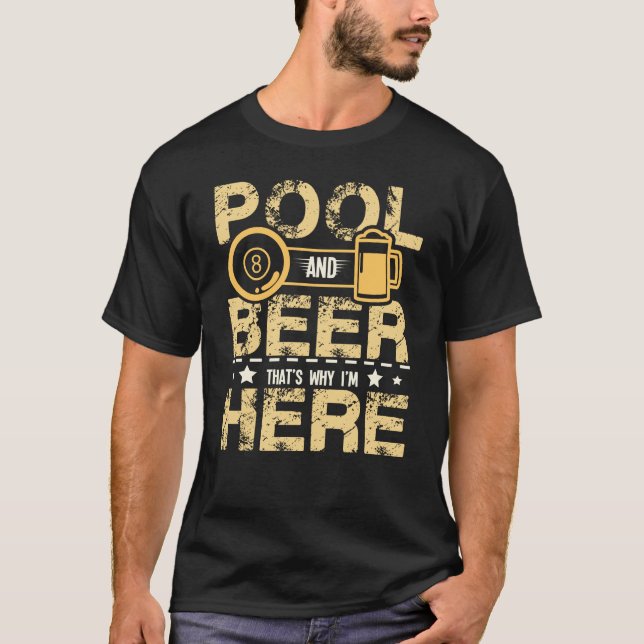 Pool und Bier T-Shirt (Vorderseite)
