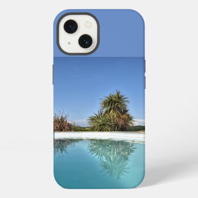 Pool und Palmen iPhone-Hülle iPhone Hülle (Rückseite)