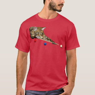 POOL UND SNOOKER, KLEIN 8 BALL, 9 BALLKATZE T-Shirt