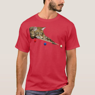 POOL UND SNOOKER, KLEIN 8 BALL, 9 BALLKATZE T-Shirt