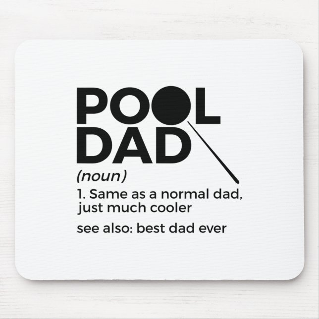 Pool Vater Definition Funny Billiard Der beste Vat Mousepad (Vorne)