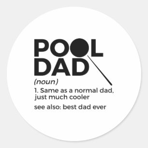 Pool Vater Definition Funny Billiard Der beste Vat Runder Aufkleber