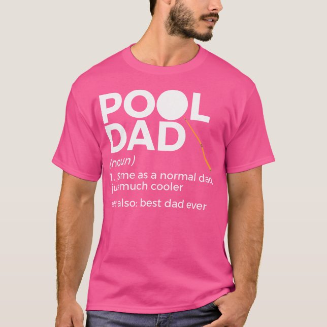 Pool Vater Definition Funny Billiard Der beste Vat T-Shirt (Vorderseite)