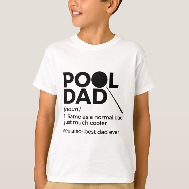 Pool Vater Definition Funny Billiard Der beste Vat T-Shirt (Vorderseite)