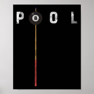 Pool Vintag Billard Billard Pool Player Funny Bill Poster
