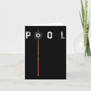 Pool Vintage Billard Pool Spieler Lustiges Billard Karte