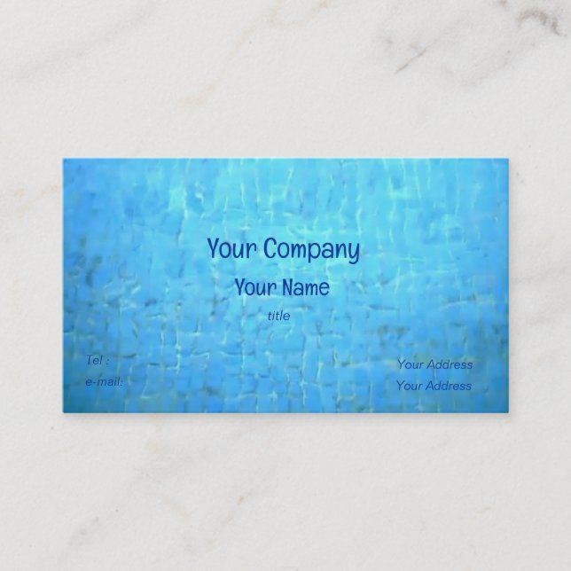 Pool Wasser addieren QR Visitenkarte (Vorderseite)