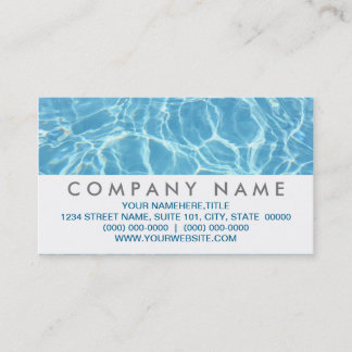 Pool Water Business Cards Visitenkarte