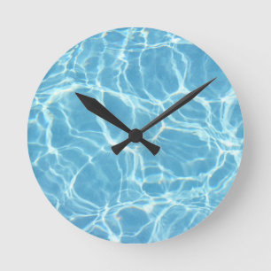 Pool Water Wall Clock Runde Wanduhr
