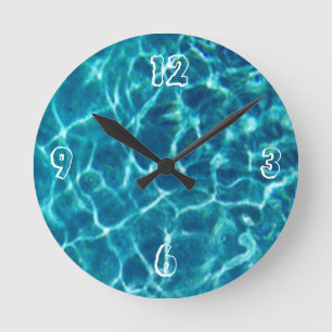 Pool Water Wall Clock Runde Wanduhr