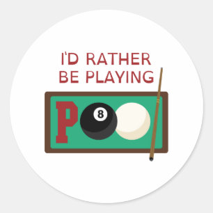 Pool Word Runder Aufkleber