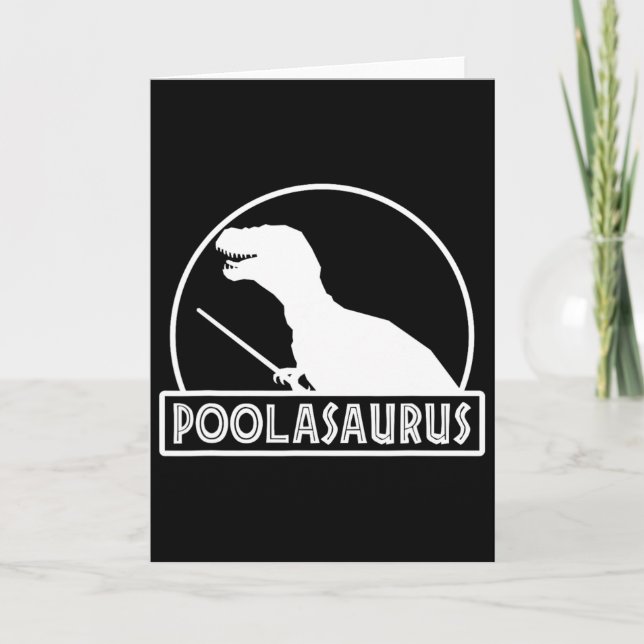 Poolasaurus Billardspieler Dinosaurier Snooker Ach Karte (Vorderseite)
